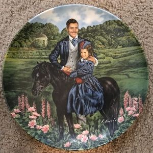 Perfect collectible plate titled “Bonnie and Rhett“, 1985